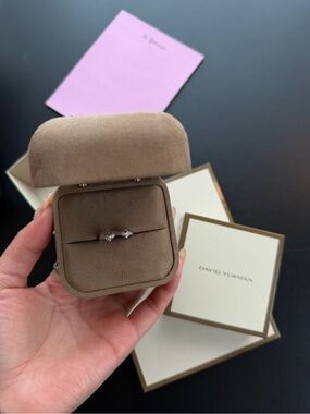 David Yurman Rose-Accented Diamond Ring in Pink and Silver Tones